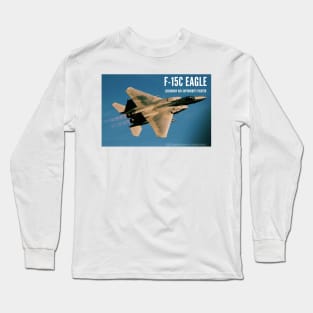 2-Sided F-15C Eagle Afterburner Golden Long Sleeve T-Shirt